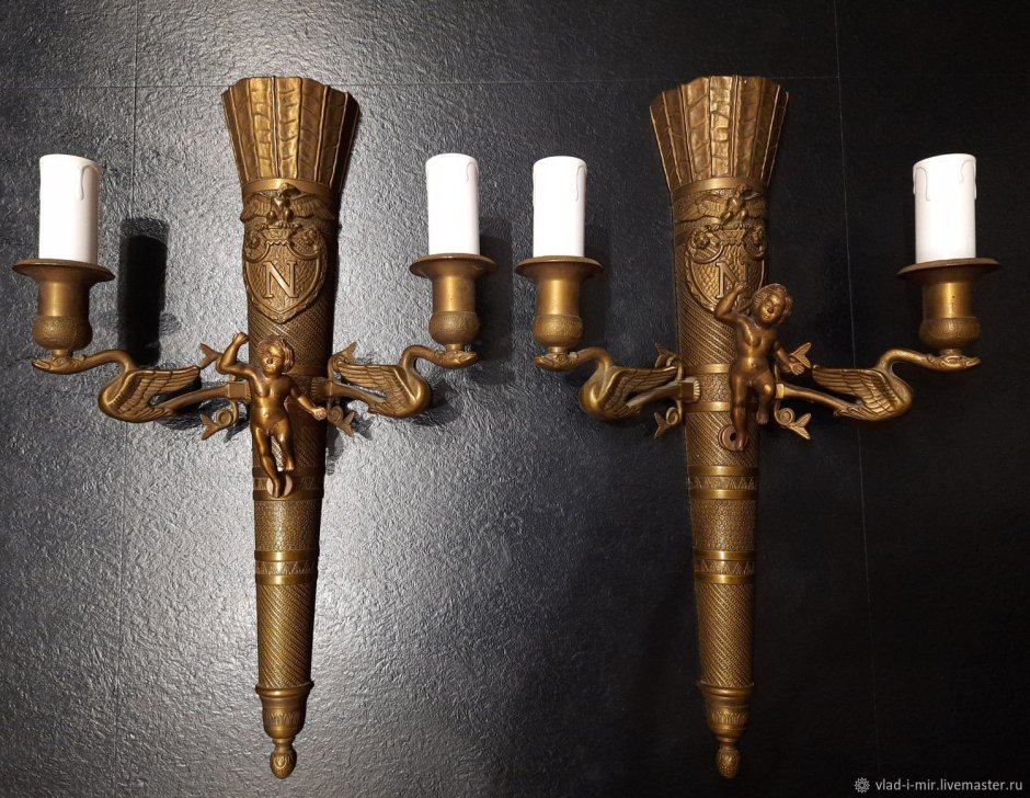 Стариныйнастенный подсвечник