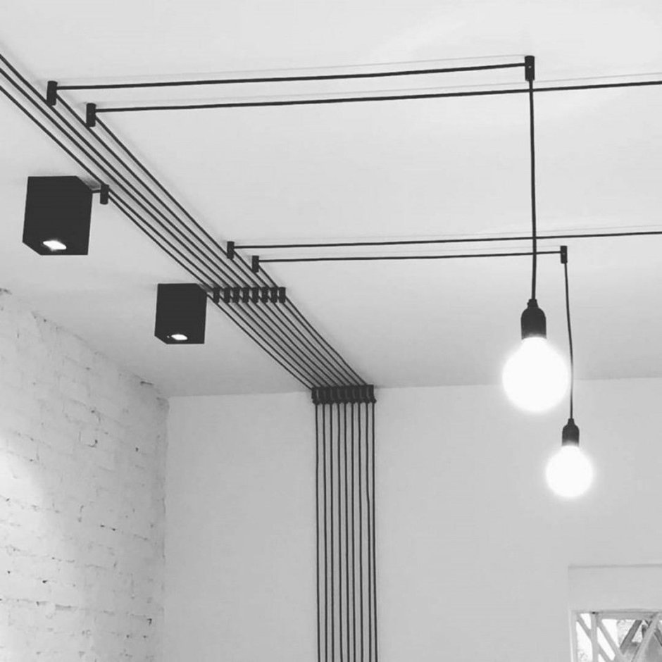 Светильники с открытой проводкой