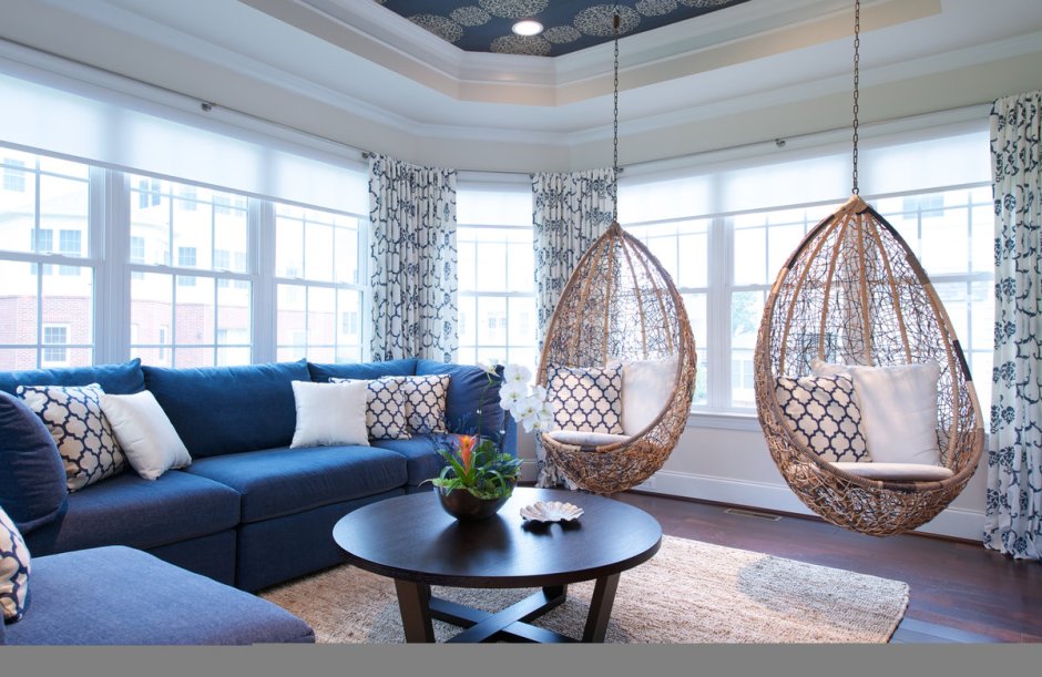 Подвесное кресло в интерьере