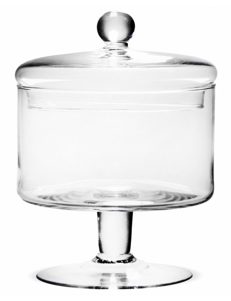 Стеклянная емкость для хранения на ножке