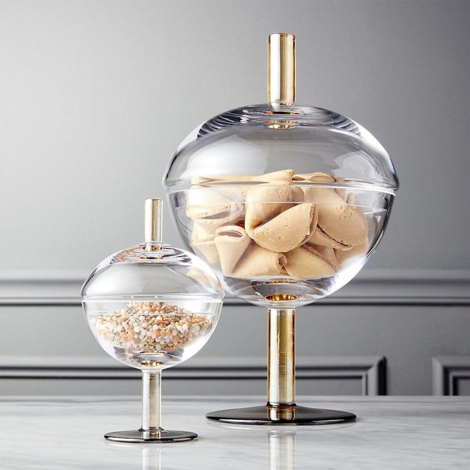 Стеклянная ваза с крышкой для сладостей