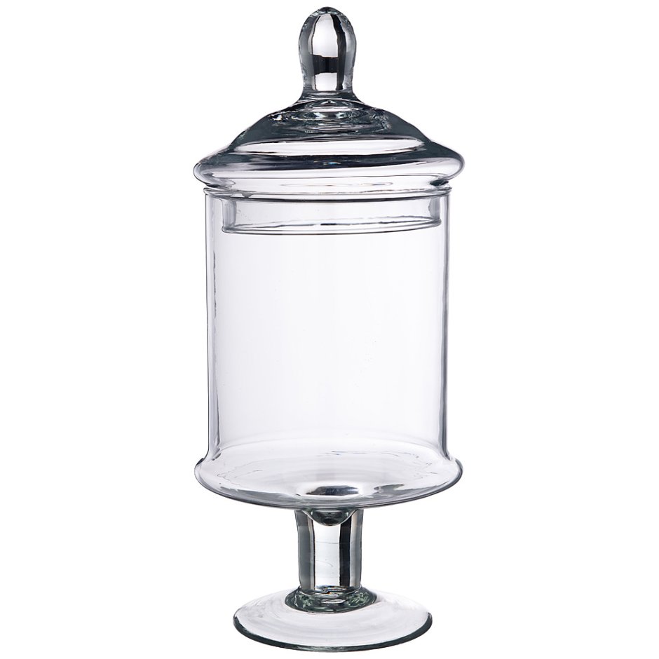 Ваза 27см на ножке с крышкой "Serena Amber" 316-1614