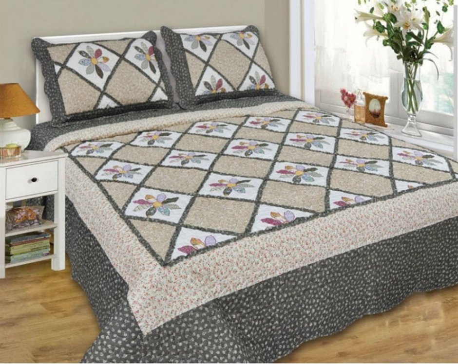 Покрывало пэчворк с наволочками kedior