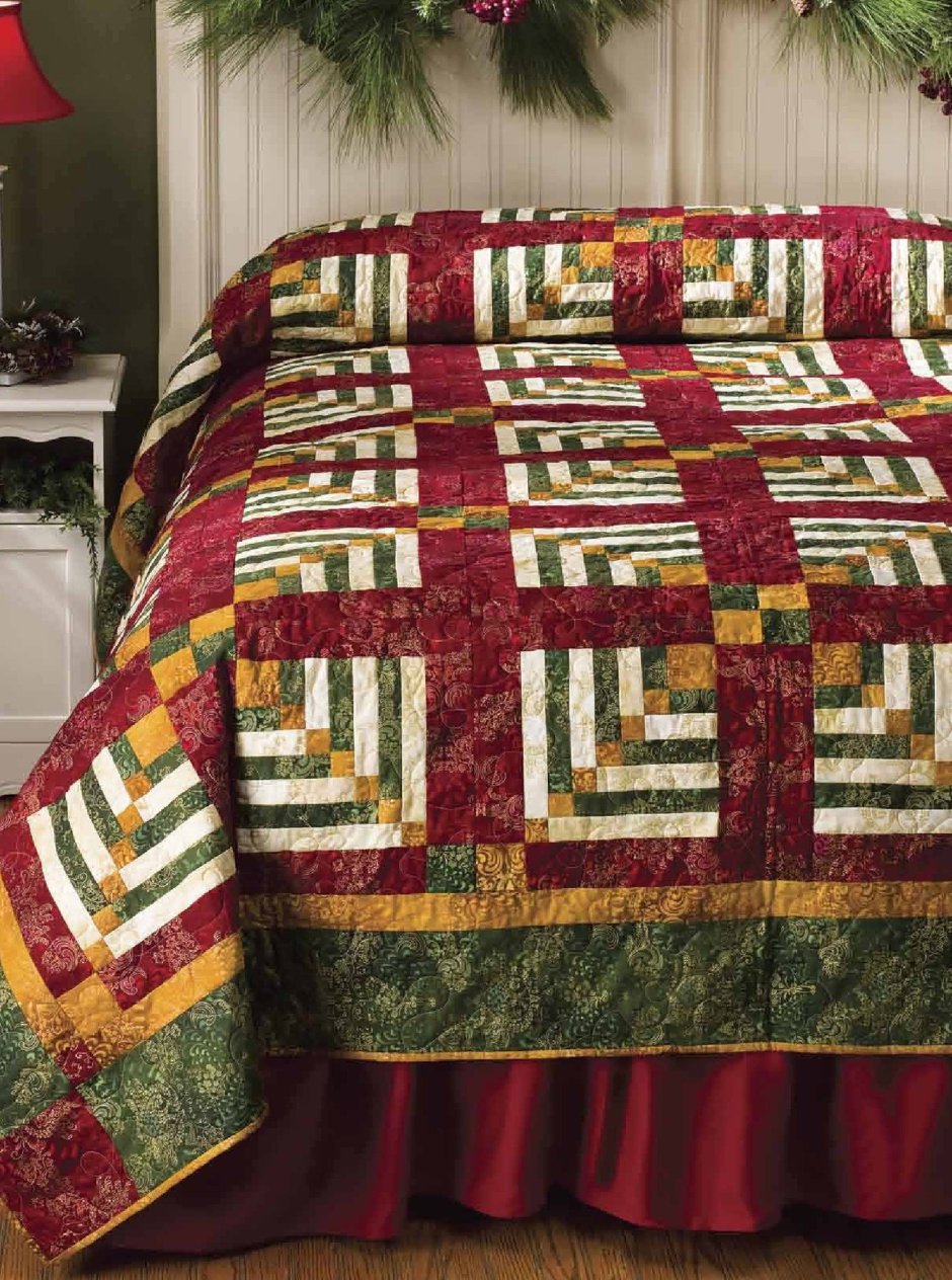 Лоскутное шитьё покрывало на кровать