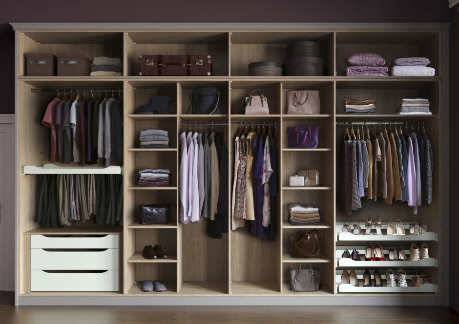 Наполнение шкафа гардеробной