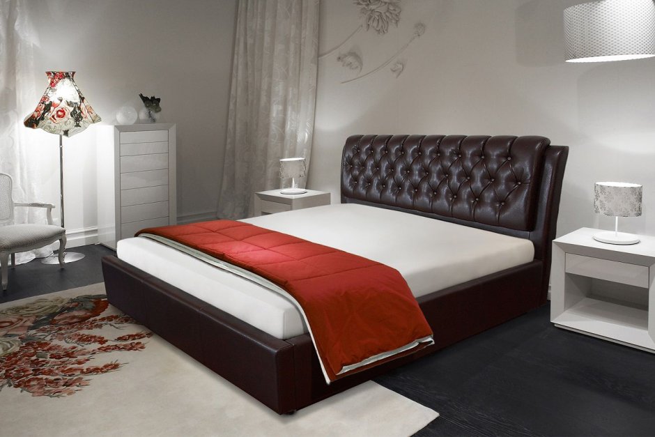 Кровать с изголовьем сбоку двуспальная