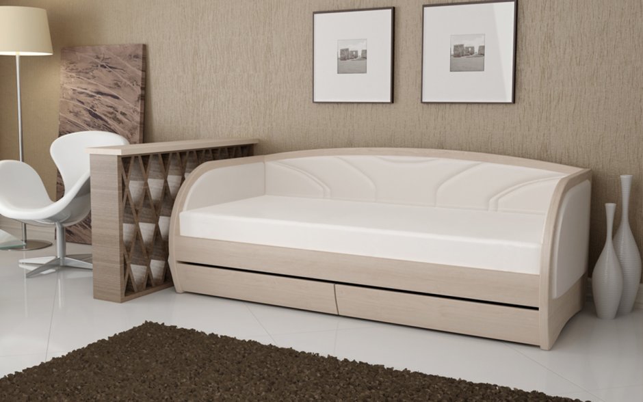 Кровать 140 х 200 в каретной стяжке