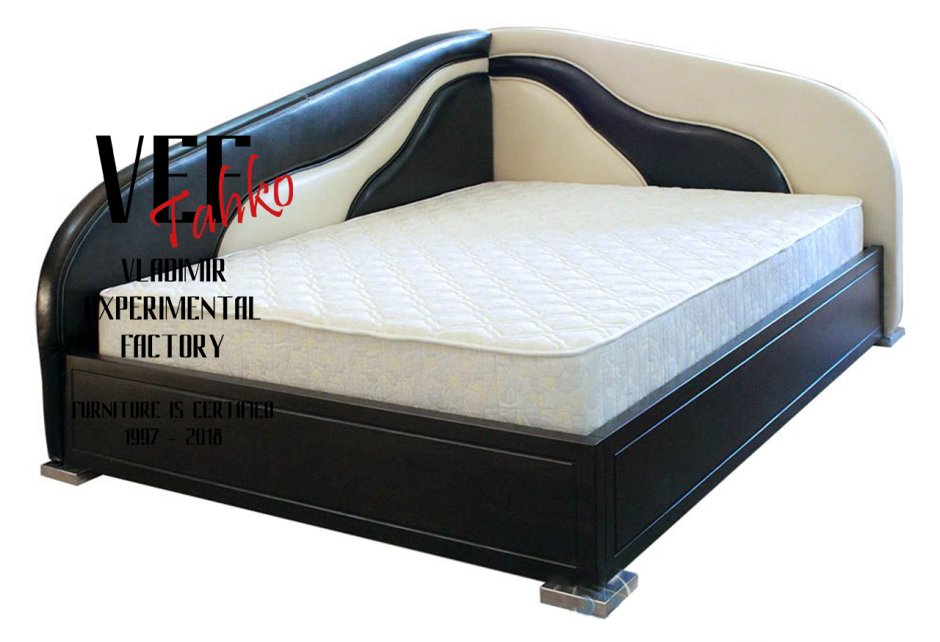 Кровать с мягкими углами двуспальная