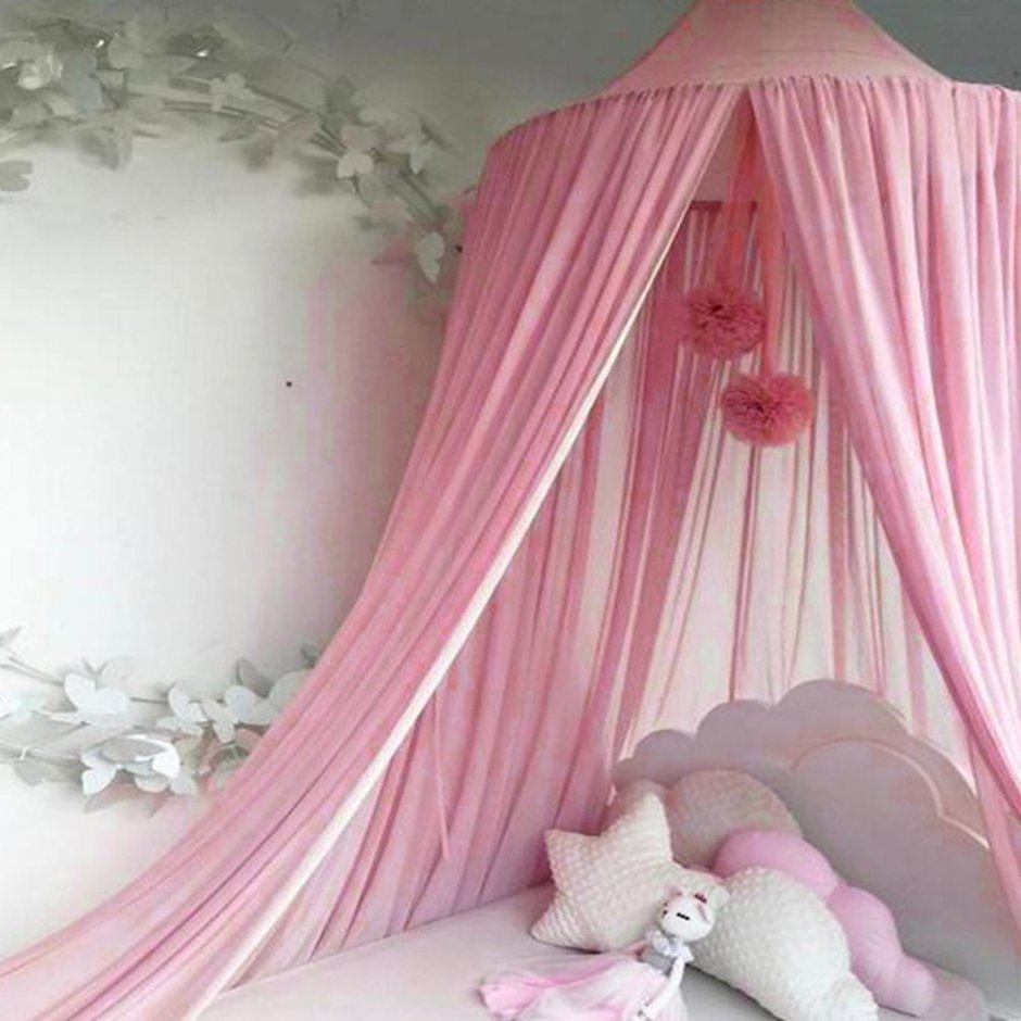 Круглая кровать с балдахином детская