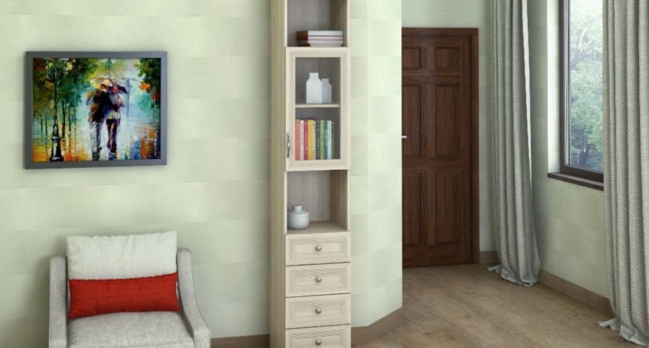 Шкаф пенал в гостиную