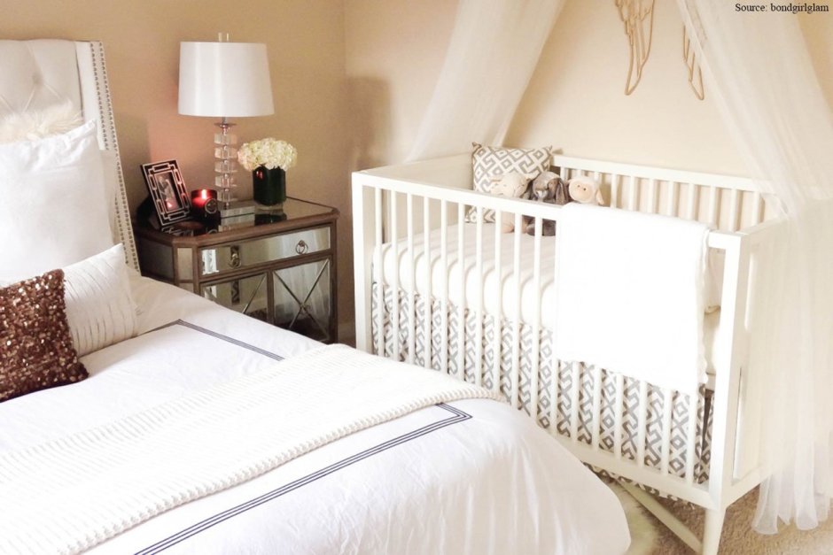 Спальня с кроваткой для новорожденного