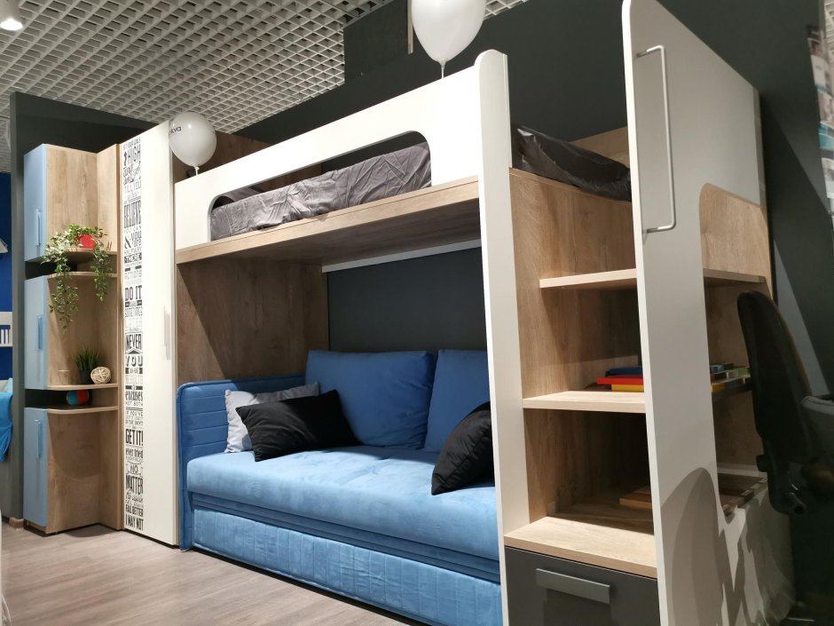 Кровать детская двухъярусная Klukva клюква