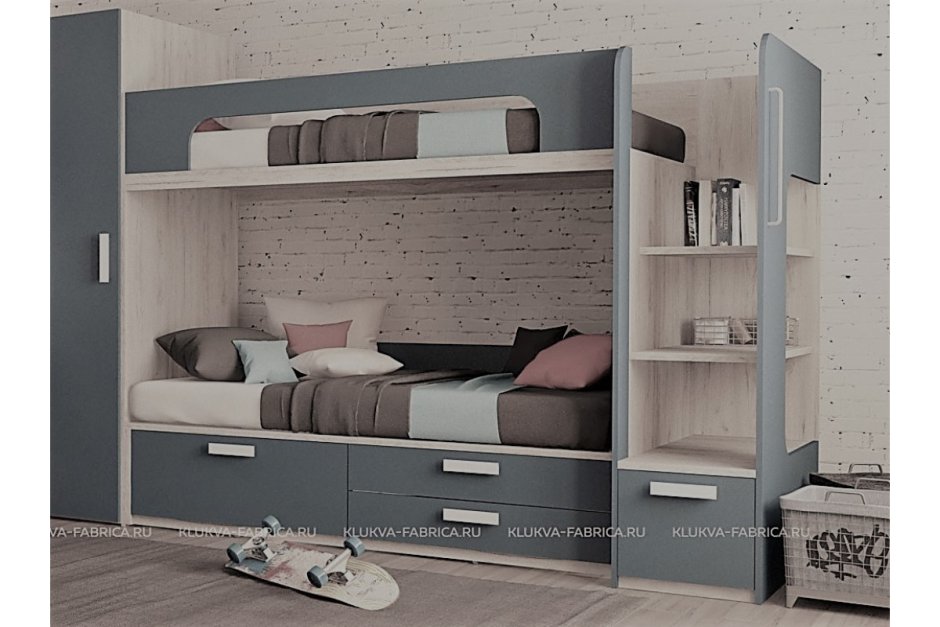 Кровать чердак клюква Джуниор