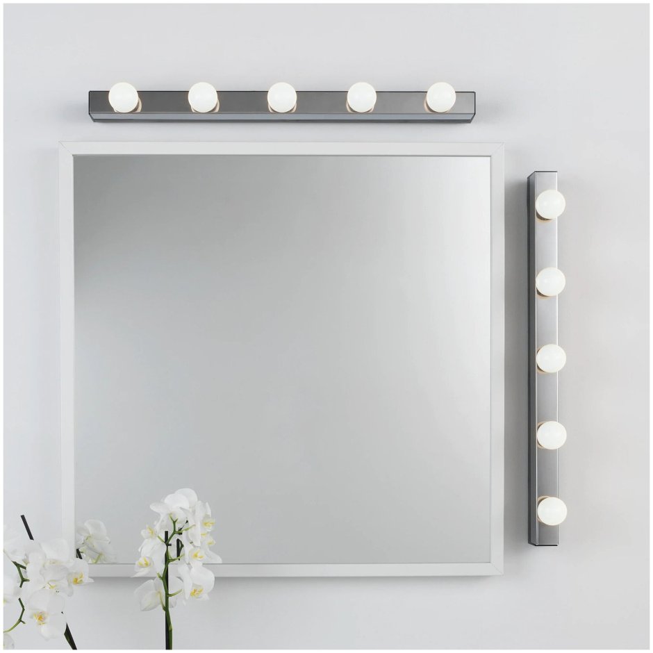 Круглое зеркало с лампочками