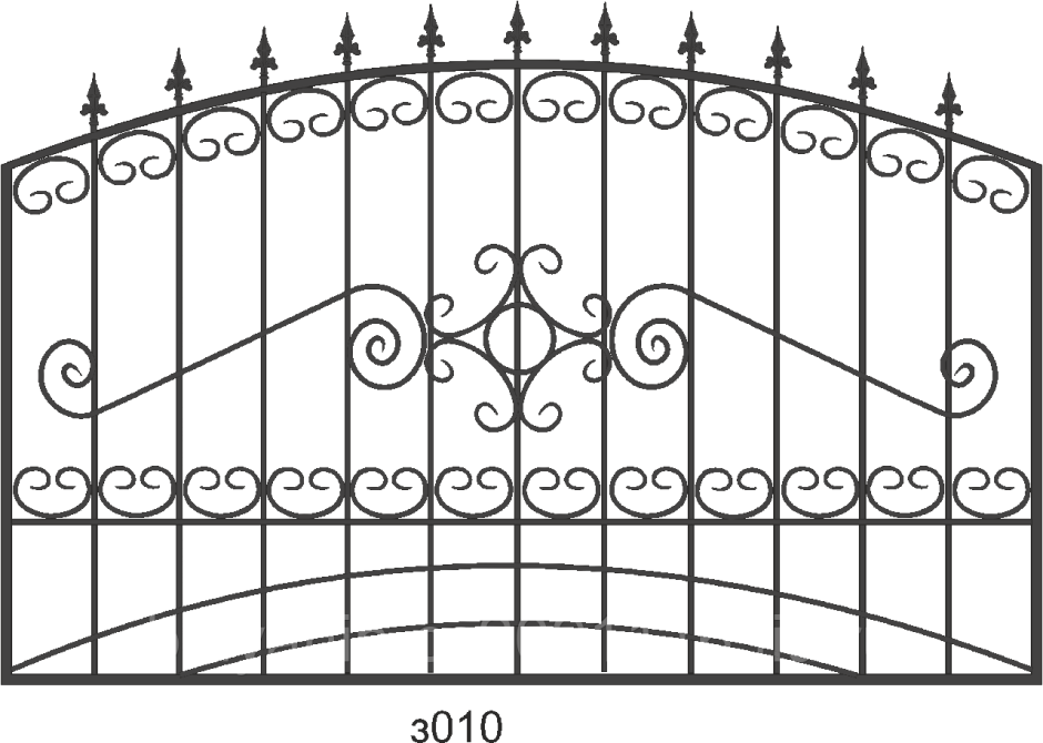 Решетка ограждения металлическая ОС-т15-00