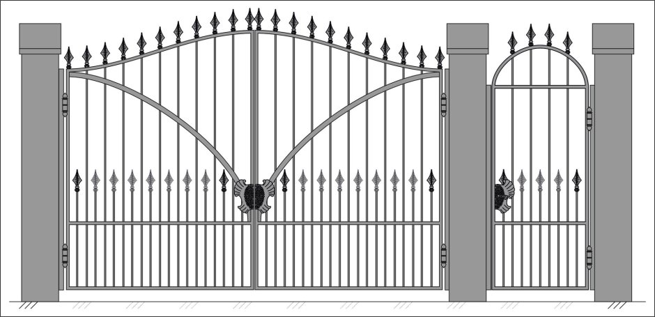 Металлическая калитка для забора в ДВГ
