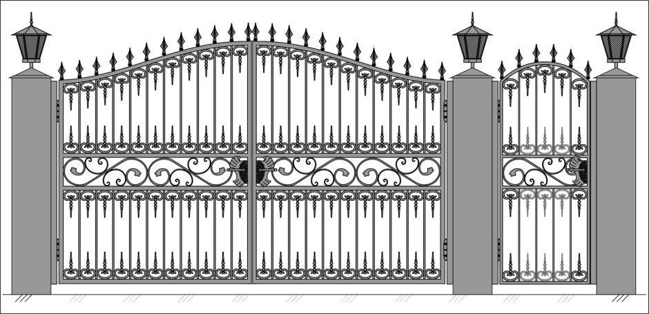 3д ворота кованые