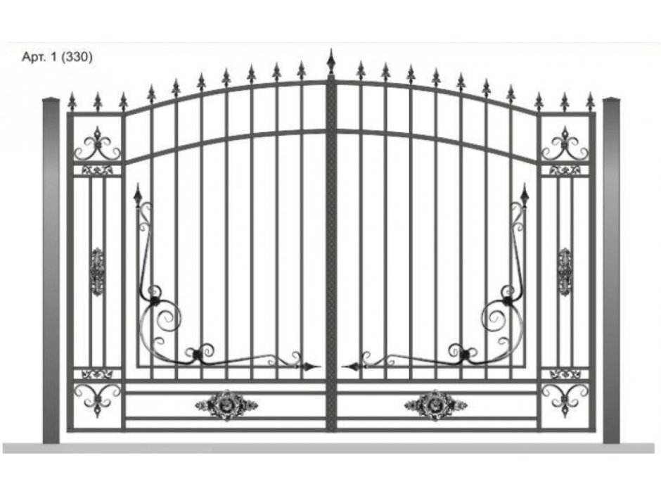 Кованые ворота v-022 (1 кв.м.)