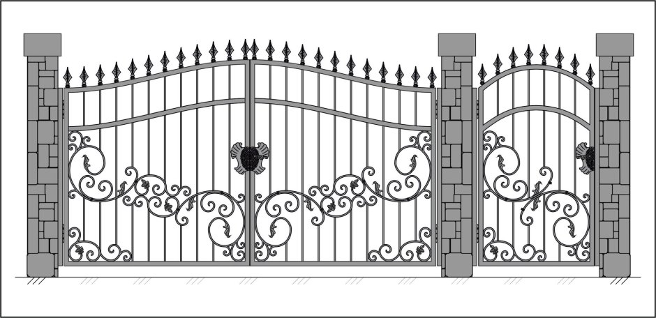 Эскизы кованых ворот