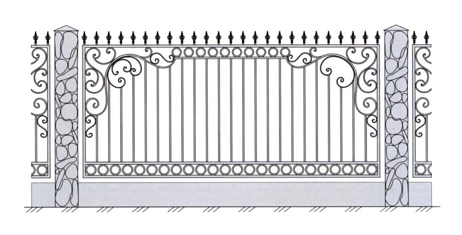 Кованые заборы эскизы