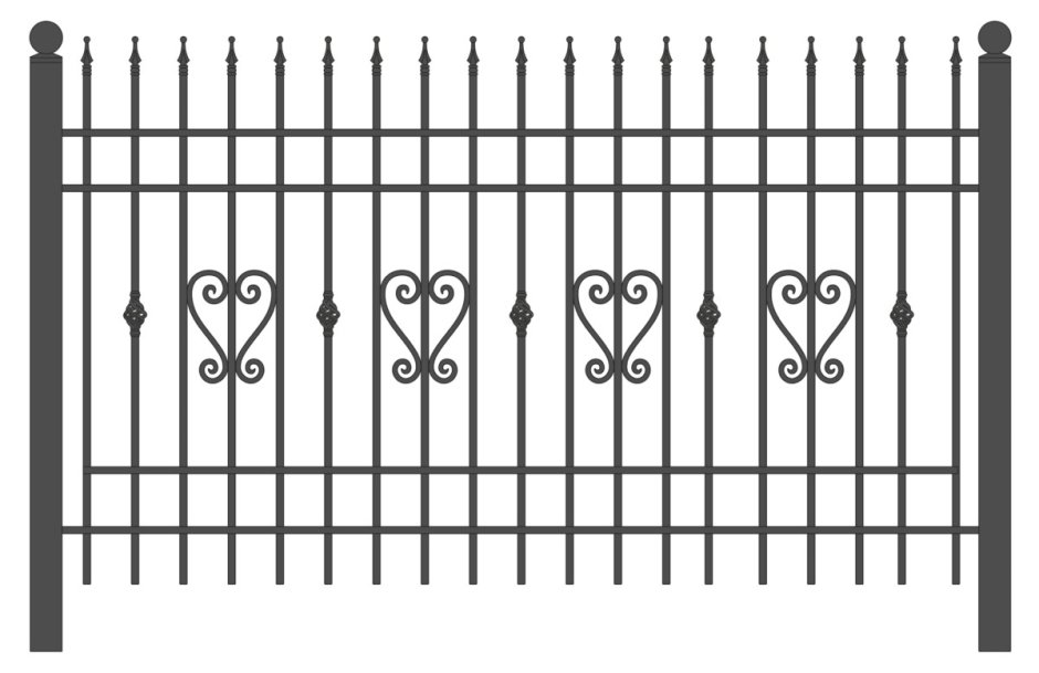 Секции ограждения металлические (3м.34шт.)