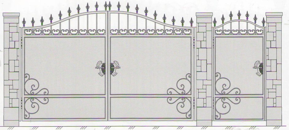 Рисунки кованных ворот