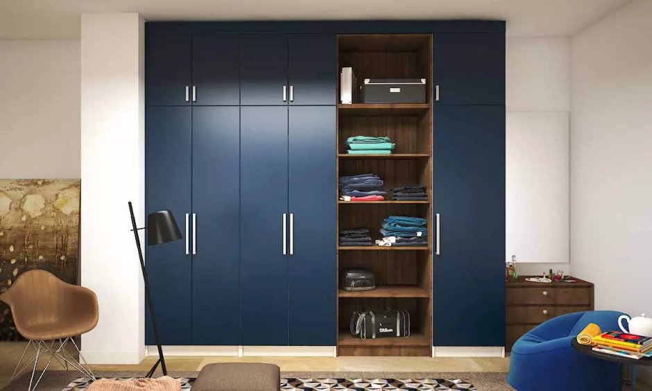 Шкаф ПАКС распашной синий