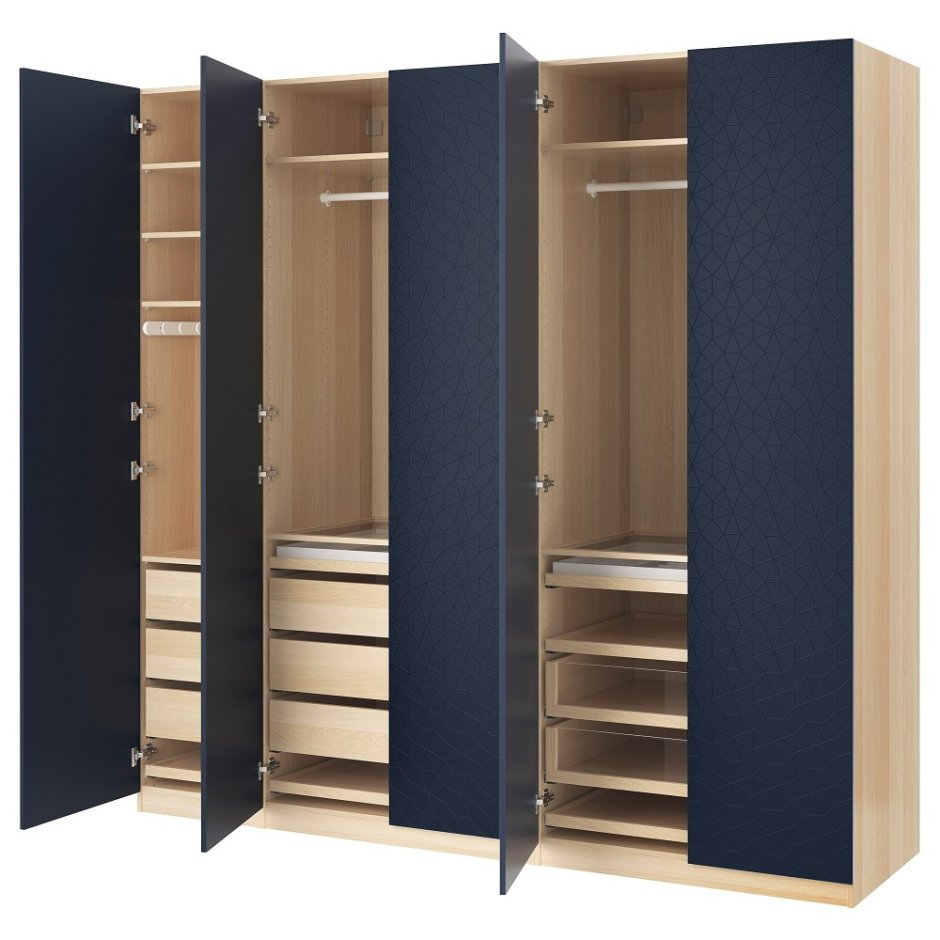 Икеа шкаф ПАКС синий