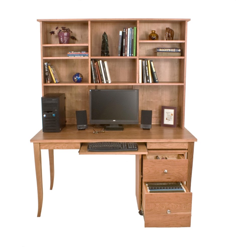 Письменный стол с надстройкой из массива дерева