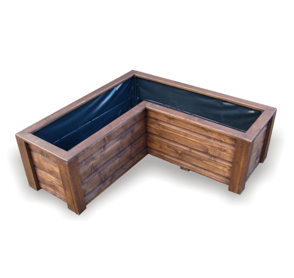 Деревянный уголок для кашпо