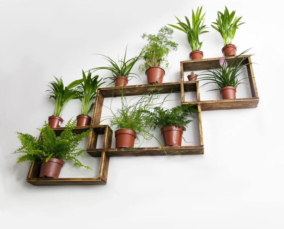 Полочки для цветов на стену