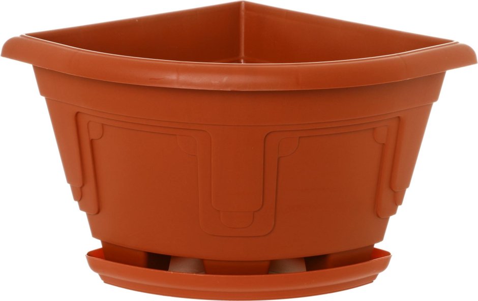 Горшок петуния (20) с подставкой 2,2л. Угловой коричневый