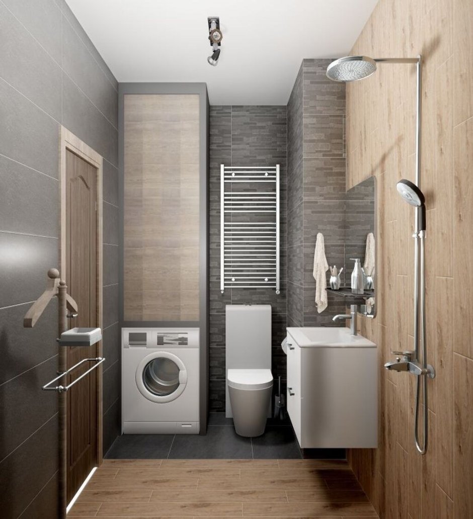 Ванная с туалетом 4 кв.м