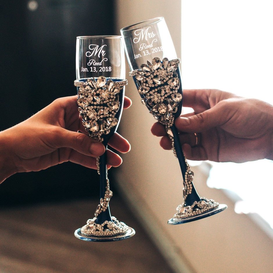 Бокалы с серебром