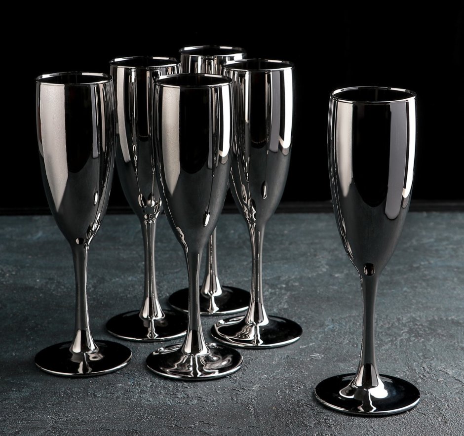 Завод Аргент бокалы для шампанского серебро
