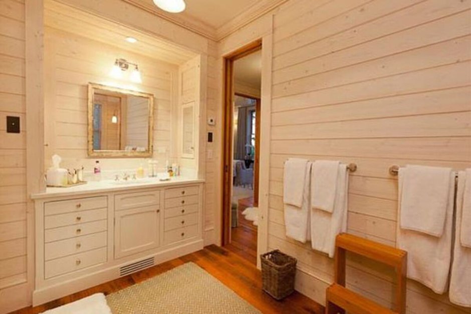 Ванная комната имитация бруса