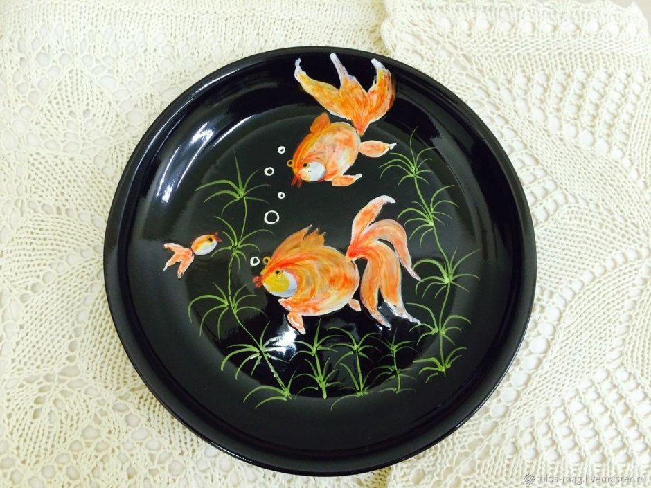Роспись декоративной тарелки