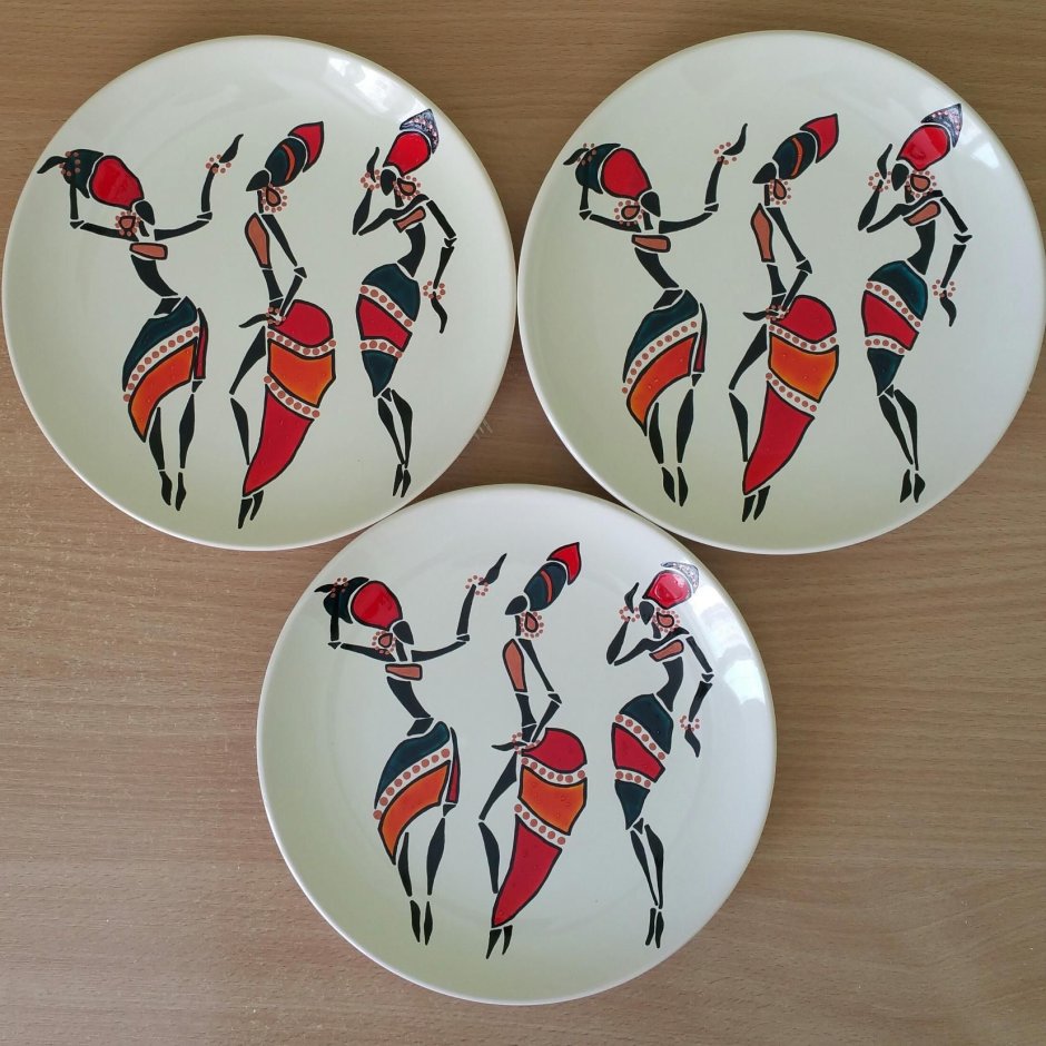 Роспись посуды акриловыми красками