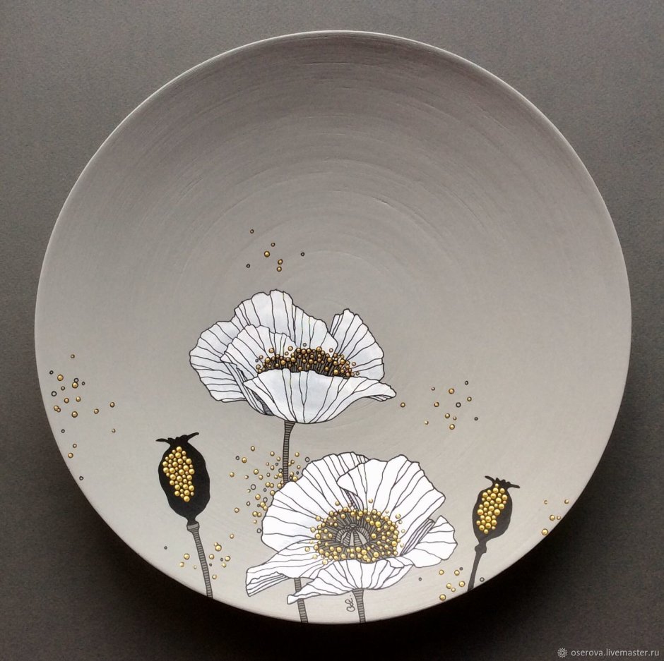 Керамические тарелки с бамбуковым рисунком