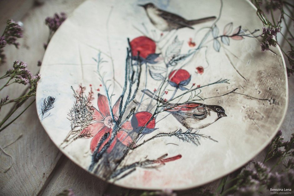 Керамика Акварельная роспись