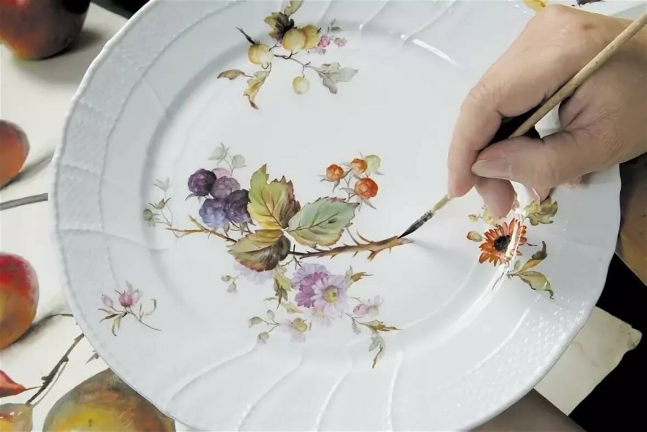 Роспись подглазурными красками