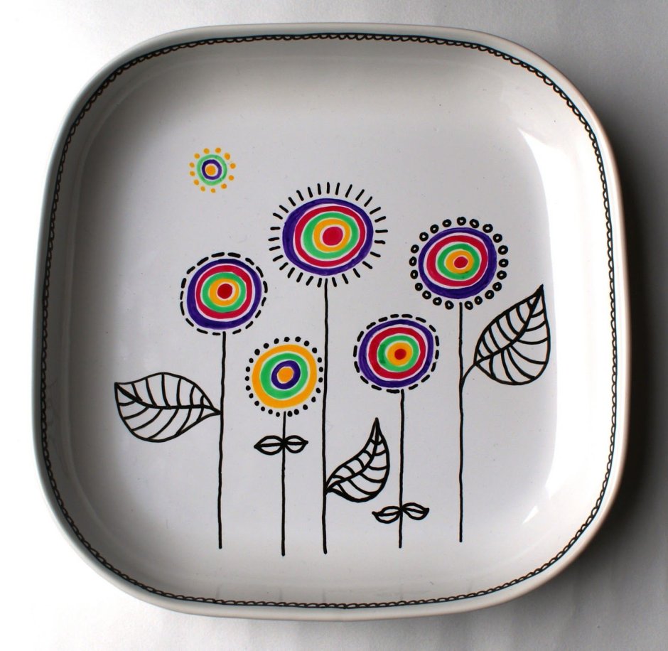 Рисование на тарелках