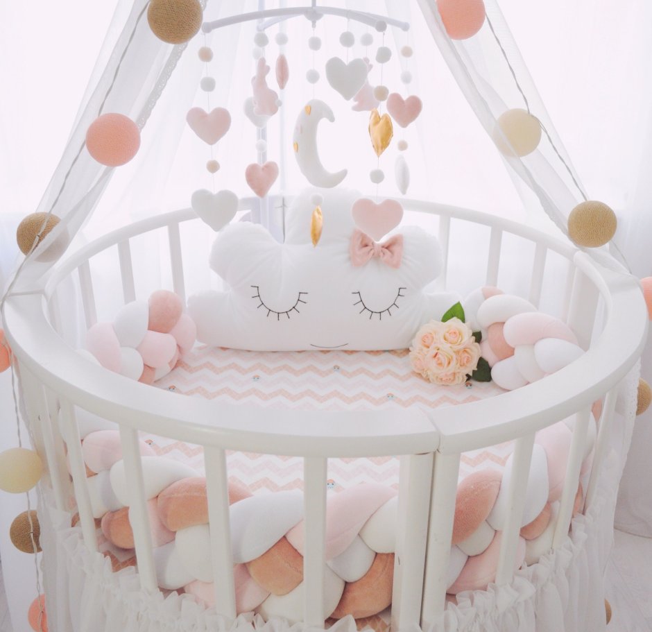 Бортики в овальную кроватку для новорожденных