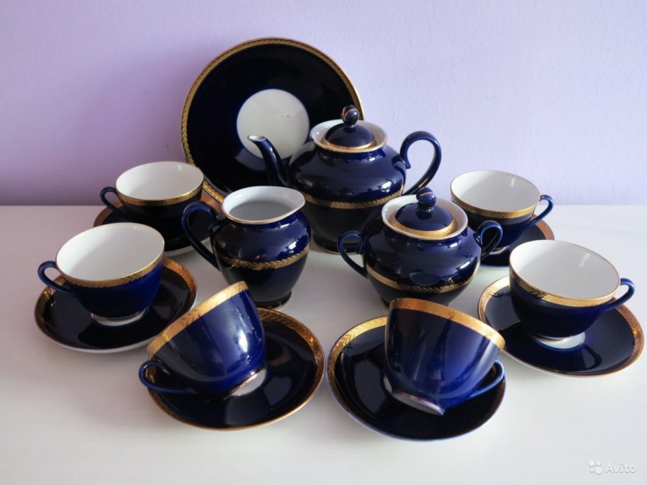 Чайный сервиз ЛФЗ Золотая осень розовый