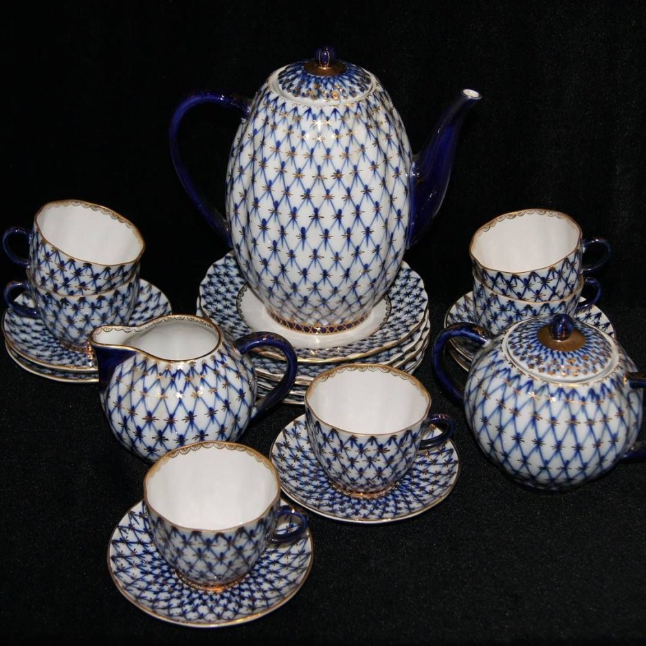 Чайный сервиз фарфоровый ЛФЗ Винтаж