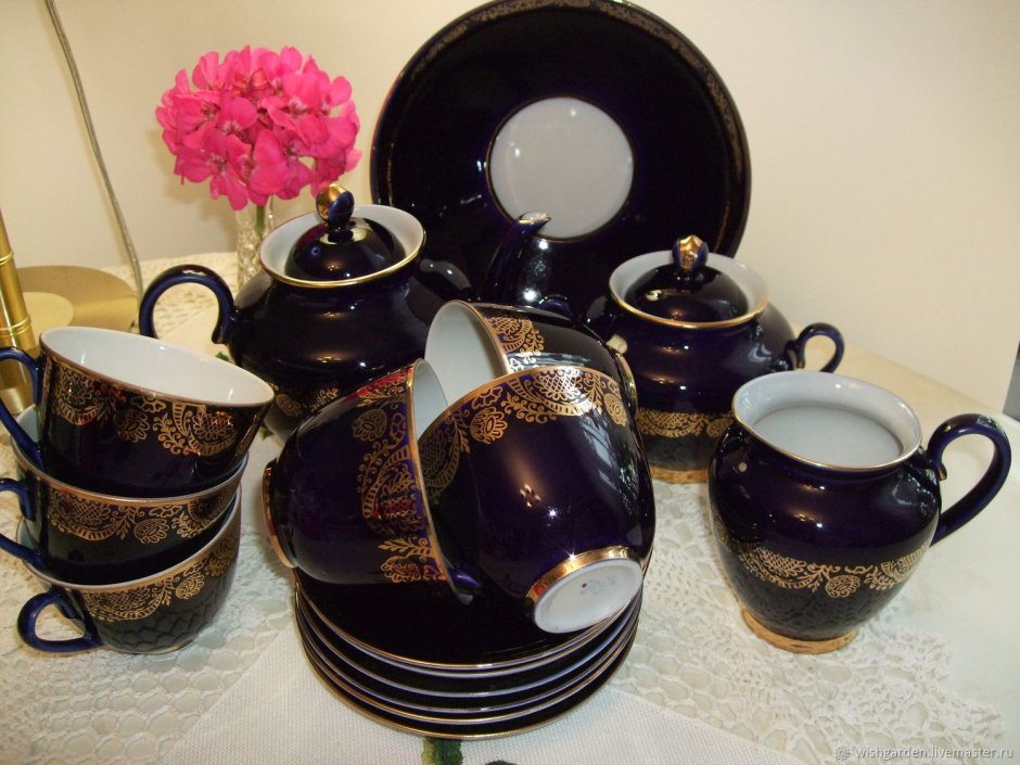 Чайный сервиз кобальт ЛФЗ