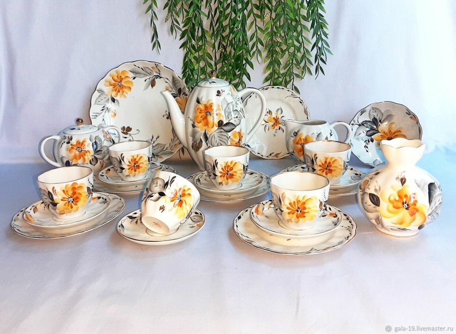 Вербилки фарфоровый завод чайный сервиз СССР