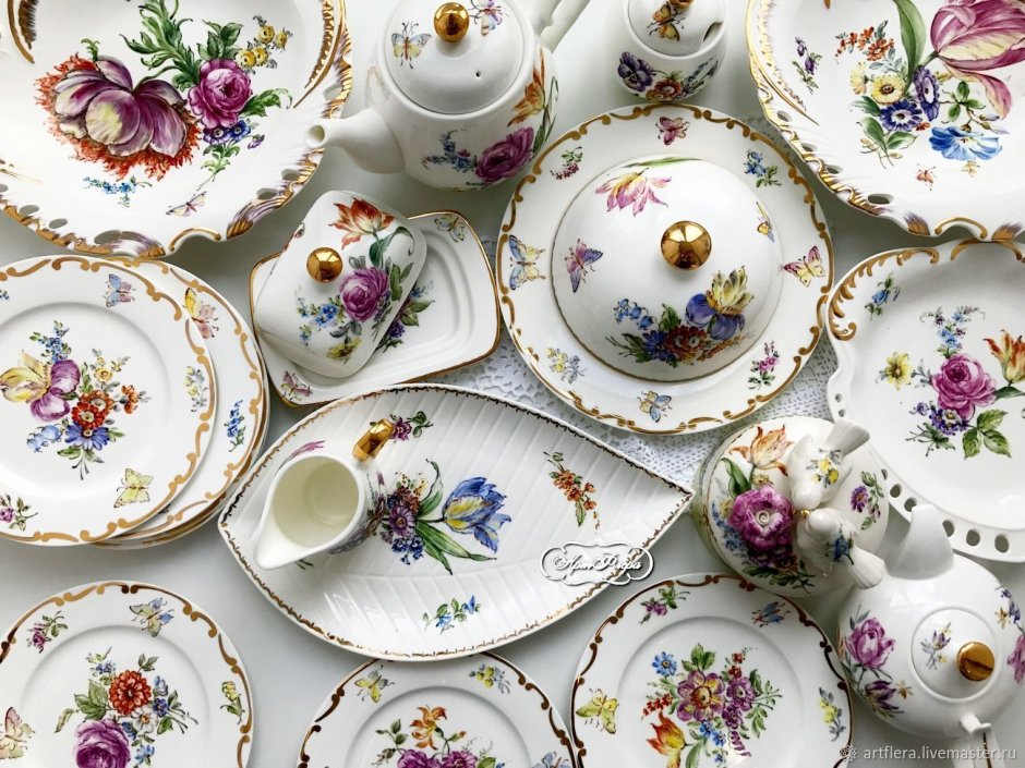 Чайный сервиз ЛФЗ чайная роза