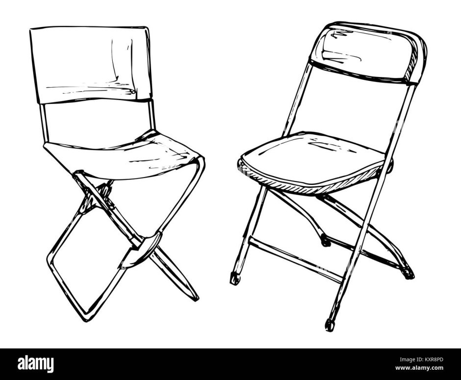 Складной стул вектор