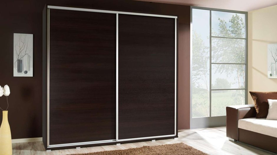 Шкаф-купе в спальню венге